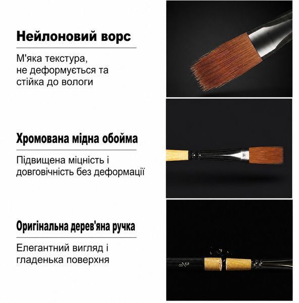 Пензлики нейлонові 12 шт Giorgione у металевому пеналі  - набір пензлів для малювання id_174 фото